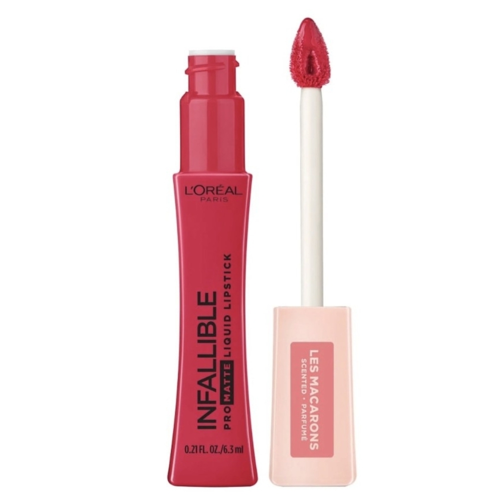 3X L'Oréal Pro-Matte Les Macarons Scented Liquid Lipstick #828 Framboise Frenzy
